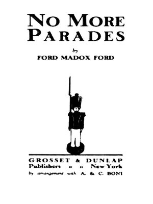cover image of No More Parades--A Novel